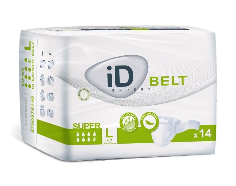 iD Belt Large Super plenkové kalhotky s upínacím pásem 14 ks iD