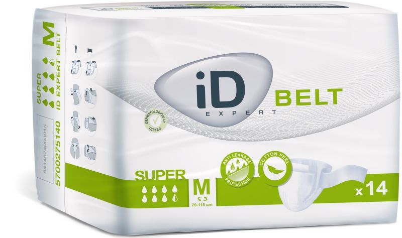 iD Belt Medium Super plenkové kalhotky s upínacím pásem 14 ks iD