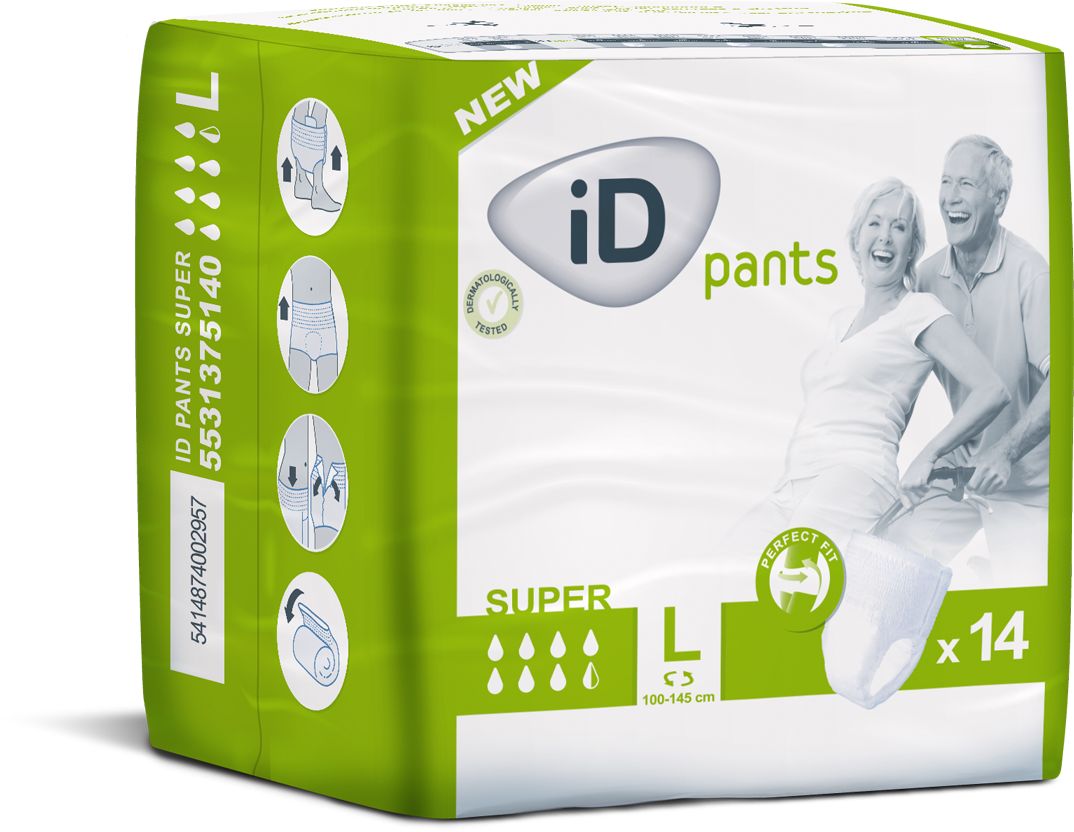 iD Pants Large Super plenkové kalhotky navlékací 14 ks iD