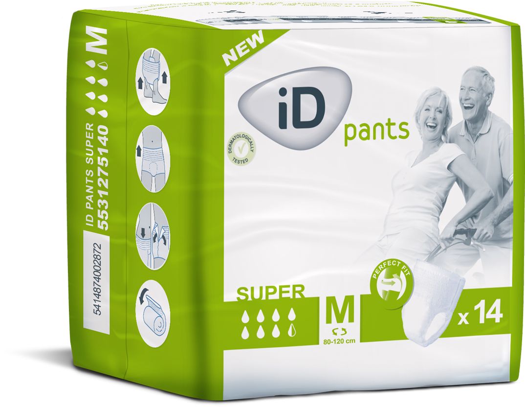 iD Pants Medium Super plenkové kalhotky navlékací 14 ks iD
