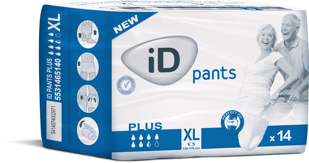 iD Pants X-Large Plus plenkové kalhotky navlékací 14 ks iD