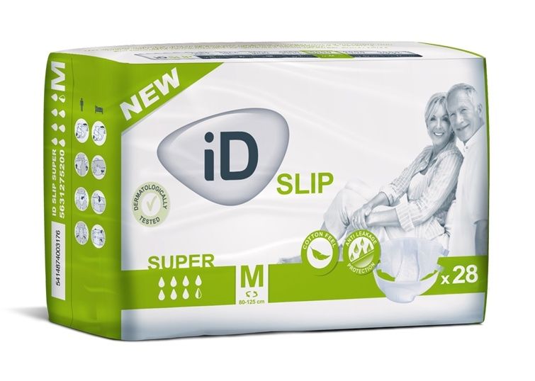 iD Slip Medium Super plenkové kalhotky s lepítky 28 ks iD