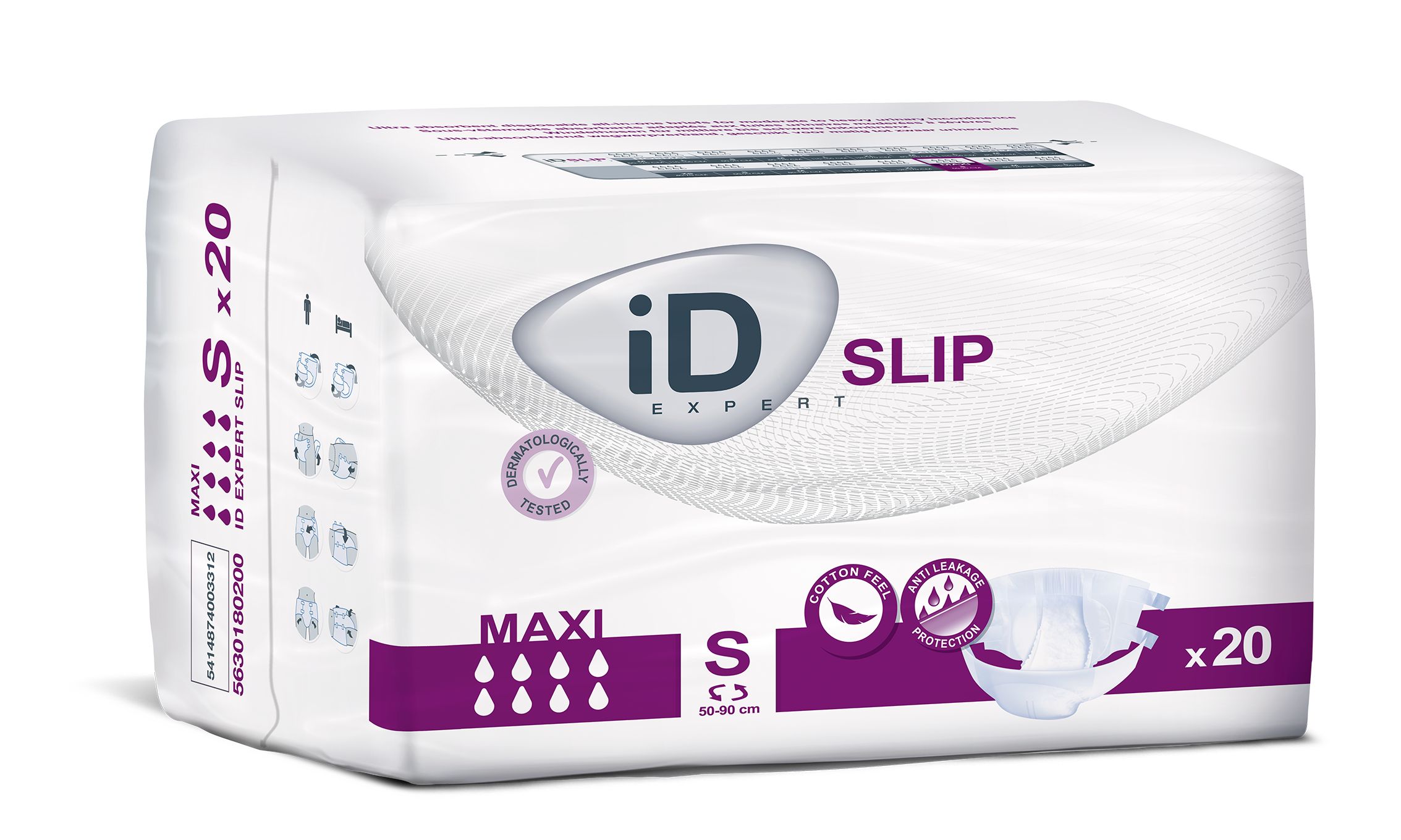 iD Slip Small Maxi plenkové kalhotky s lepítky 20 ks iD