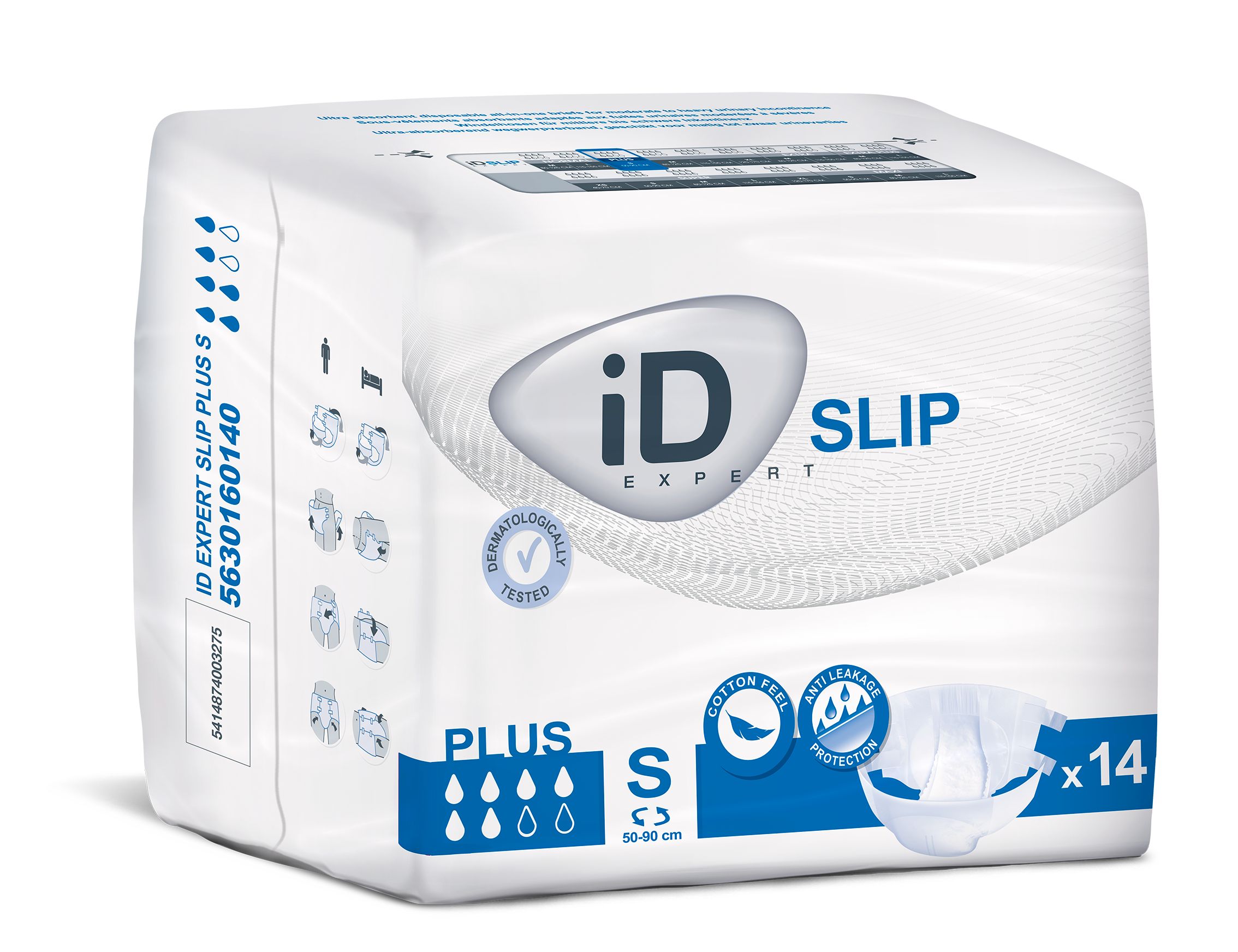iD Slip Small Plus plenkové kalhotky s lepítky 14 ks iD