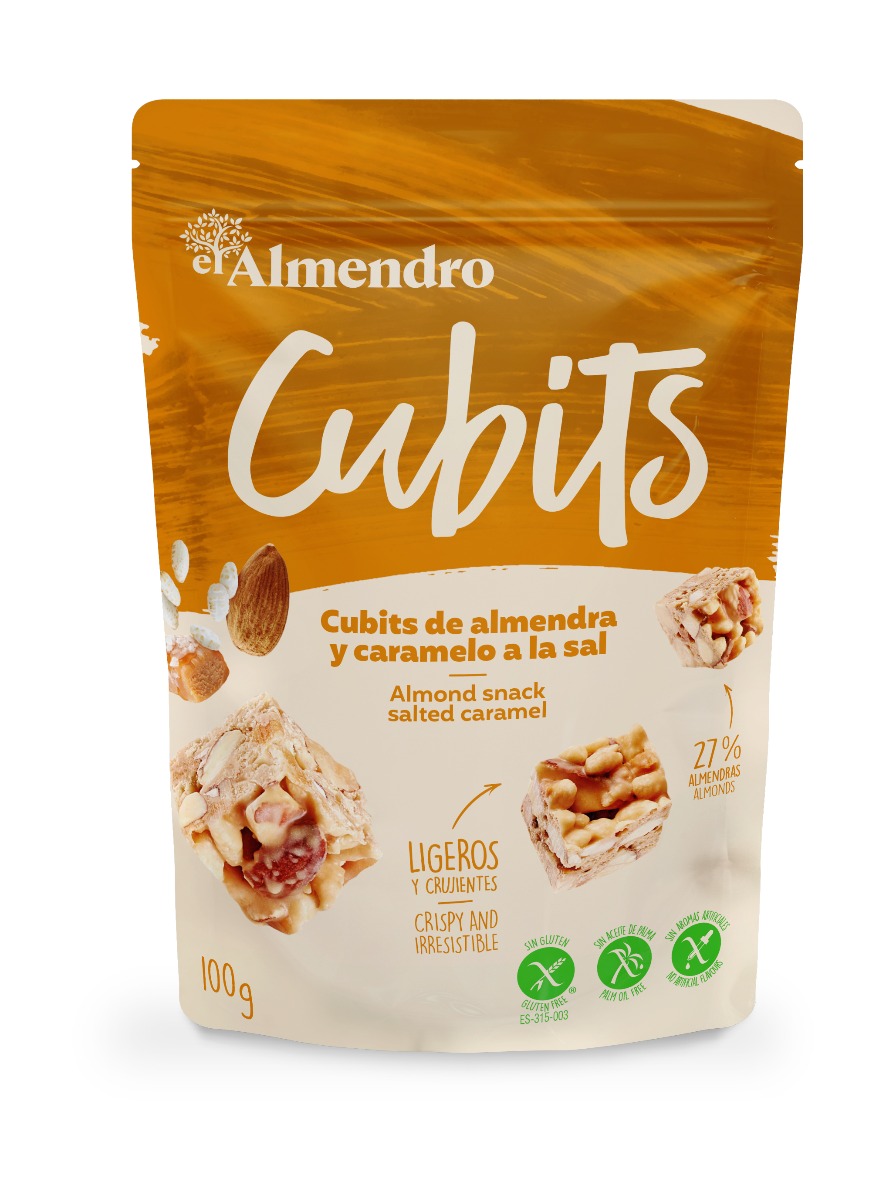 ALMENDRO CUBITS Mandle se slaným karamelem 25 g ALMENDRO CUBITS