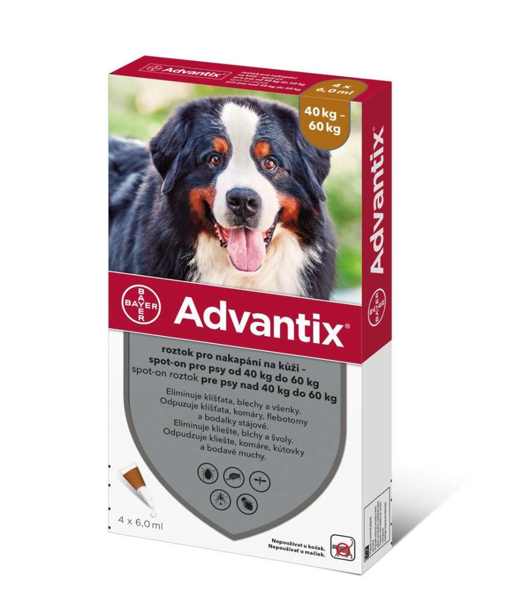 Advantix pro psy od 40 do 60 kg spot-on 4x6 ml Advantix