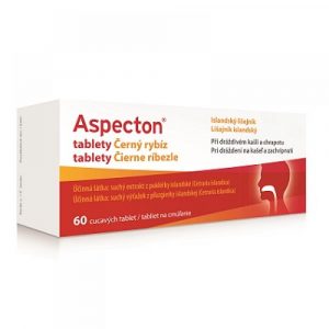 Aspecton Tablety na kašel černý rybíz 60 tablet Aspecton