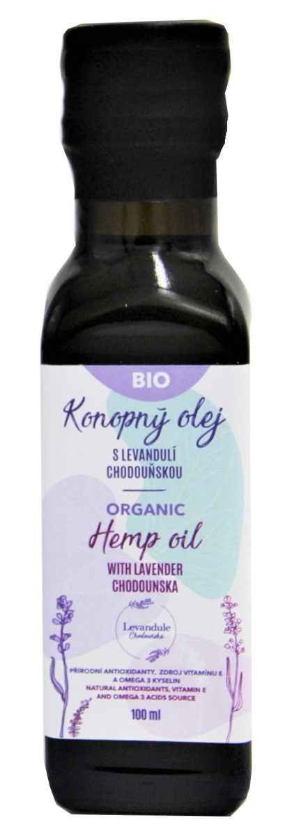 BIO Levandule Chodouňská BIO RAW konopný olej 100 ml BIO Levandule Chodouňská