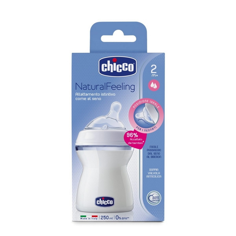 Chicco Natural Feeling Kojenecká láhev 250 ml neutral Chicco