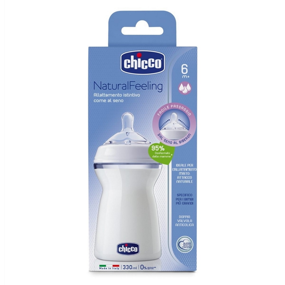 Chicco Natural Feeling Kojenecká láhev 330 ml neutral Chicco