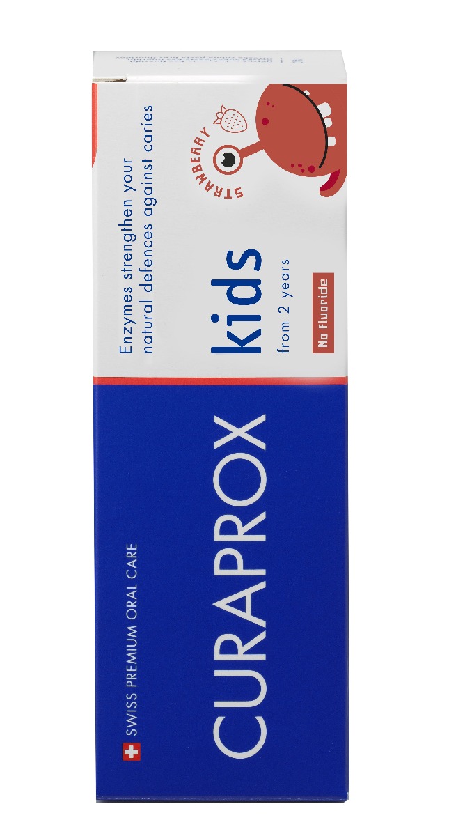 Curaprox Kids zubní pasta od 2 let (bez fluoru) jahoda 60 ml Curaprox