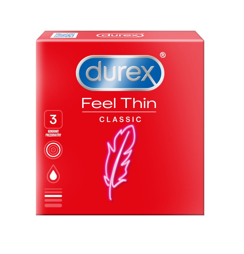 Durex Feel Thin Classic kondomy 3 ks Durex