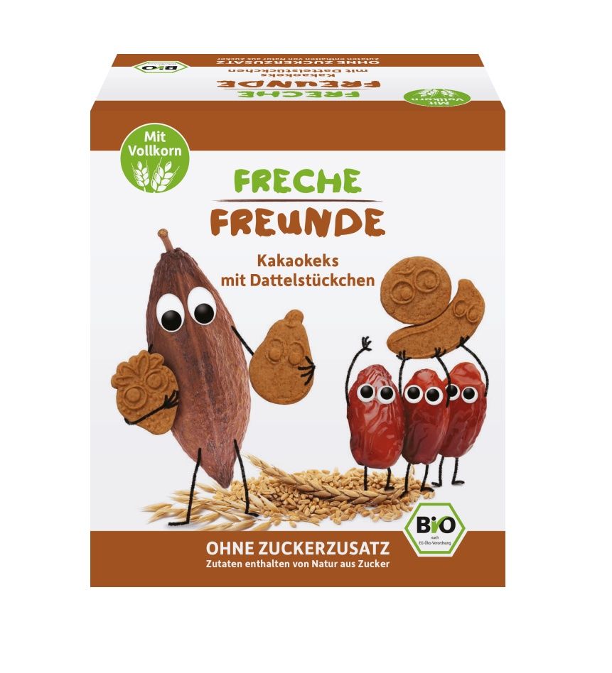Freche Freunde BIO Kakaové sušenky s kousky datlí 125 g Freche Freunde