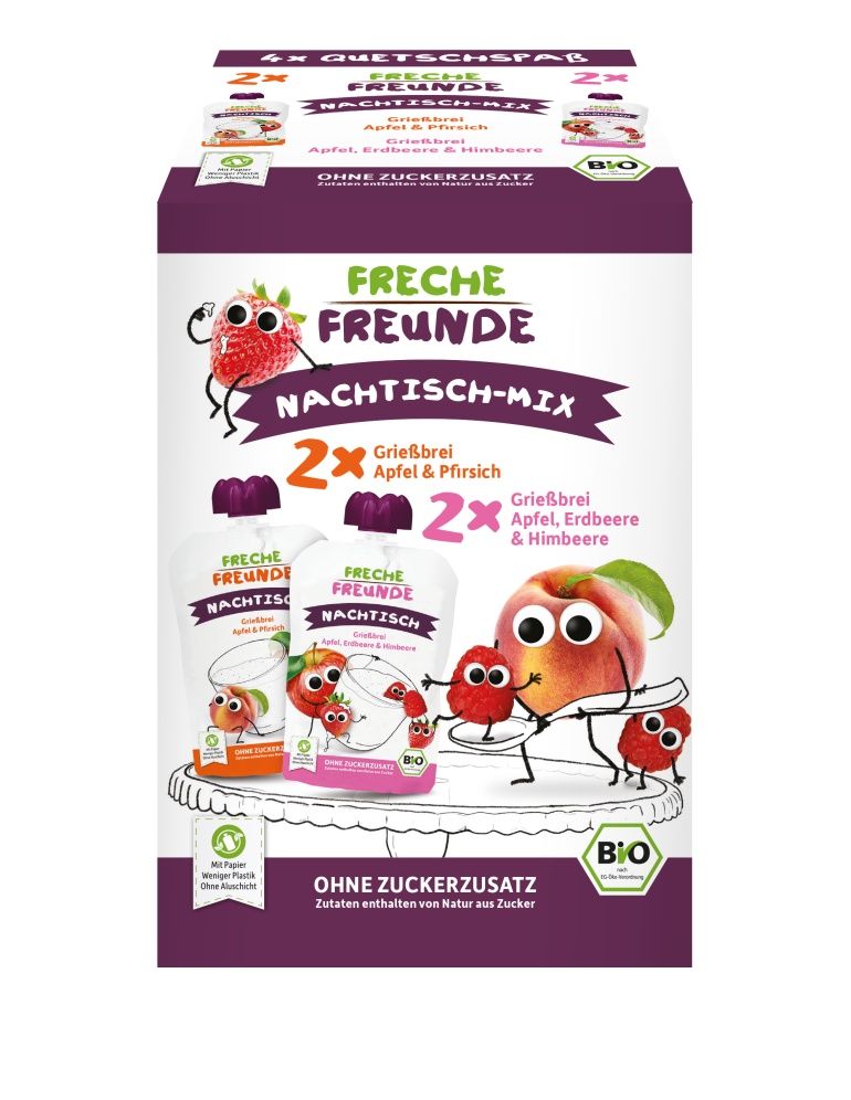 Freche Freunde BIO MIX 2 druhy Krupice s jablkem