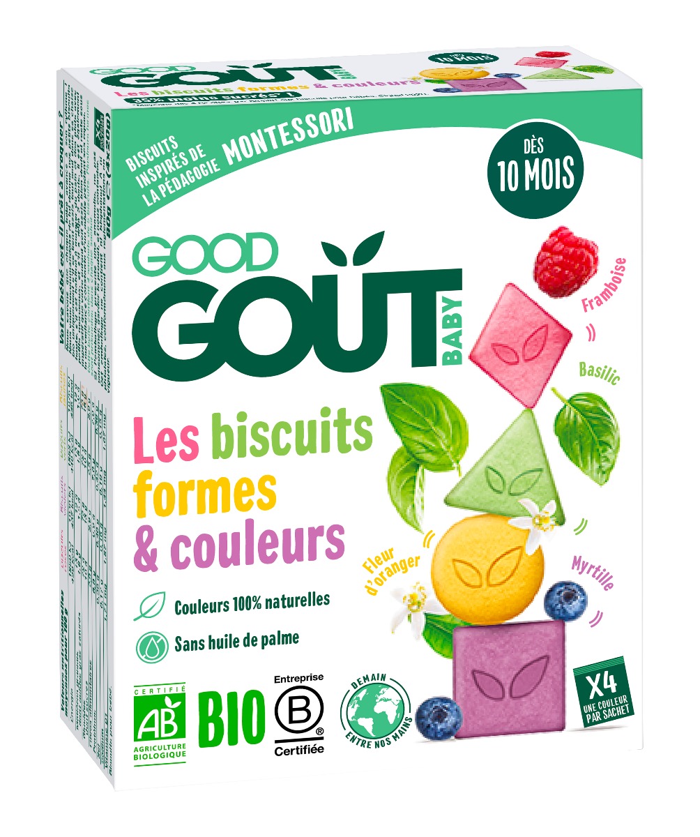 Good Gout BIO Sušenky barvy & tvary 10m+ 80 g Good Gout