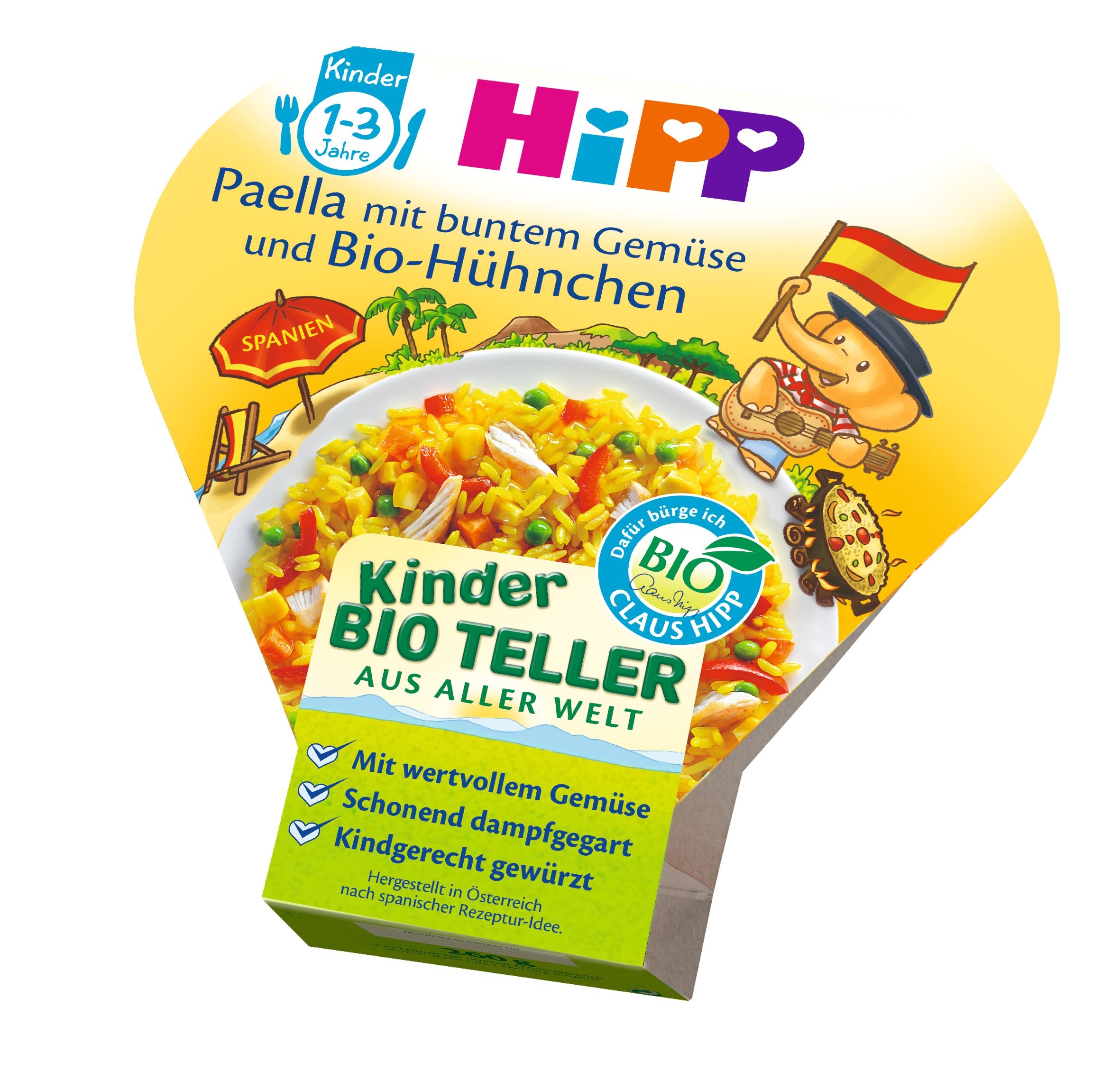 HiPP BIO Paella se zeleninou a kuřecím masem 250g Hipp