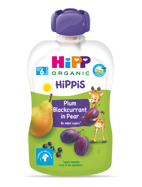 Hipp BIO Hippies hruška-černý rybíz-švestka 100 g Hipp