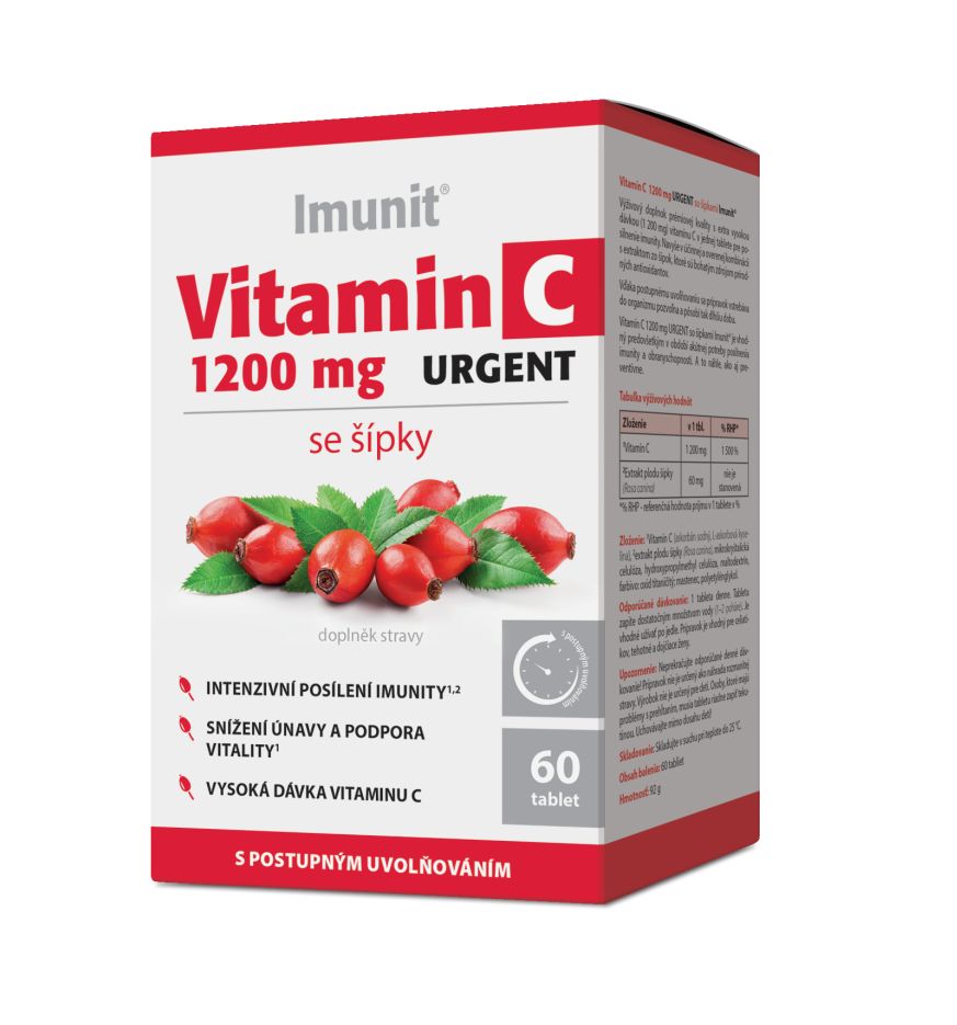 Imunit Vitamin C 1200 mg URGENT se šípky 60 tablet Imunit