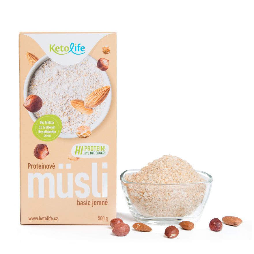 KetoLife Proteinové müsli basic jemné 500 g KetoLife