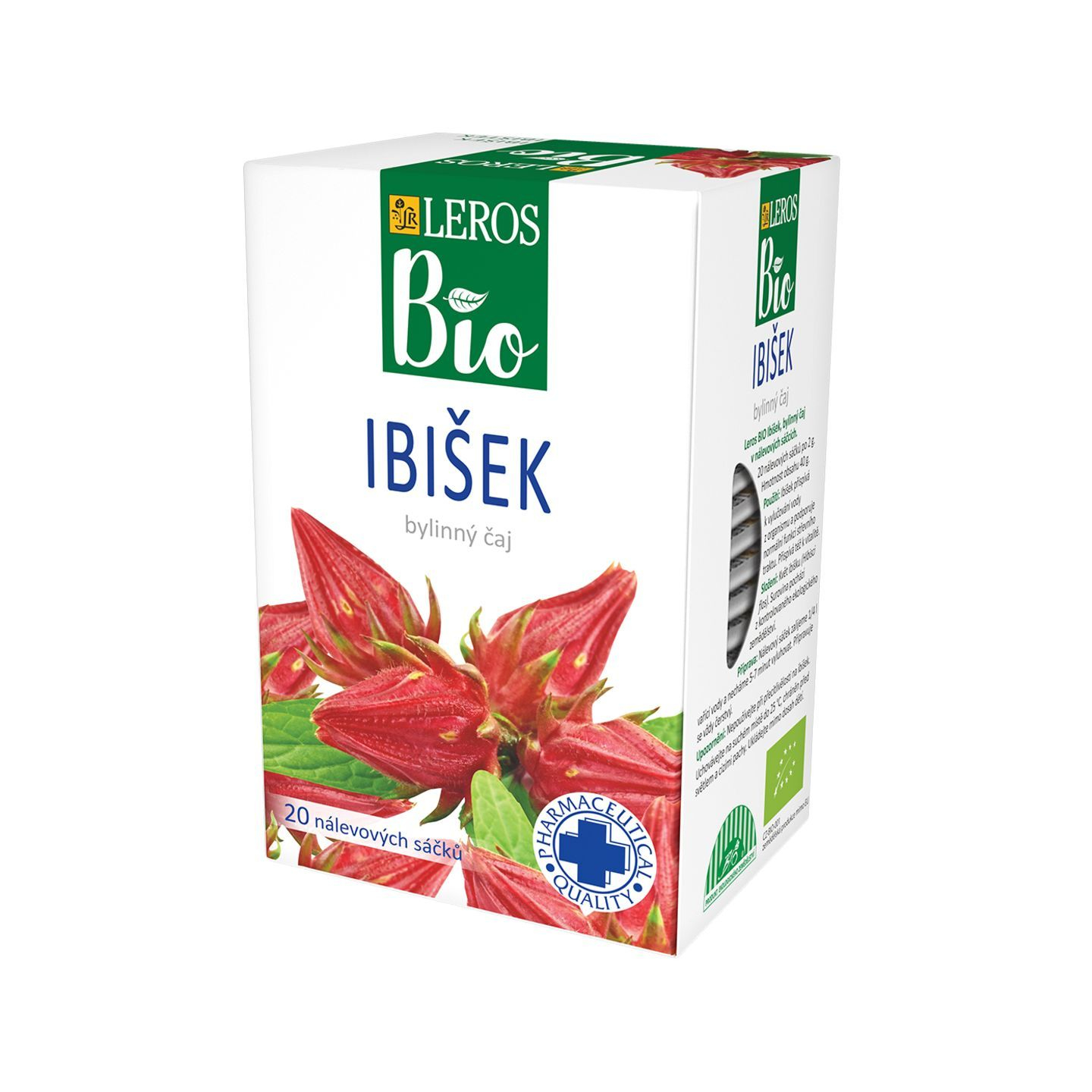 Leros BIO Ibišek porcovaný čaj 20x2 g Leros