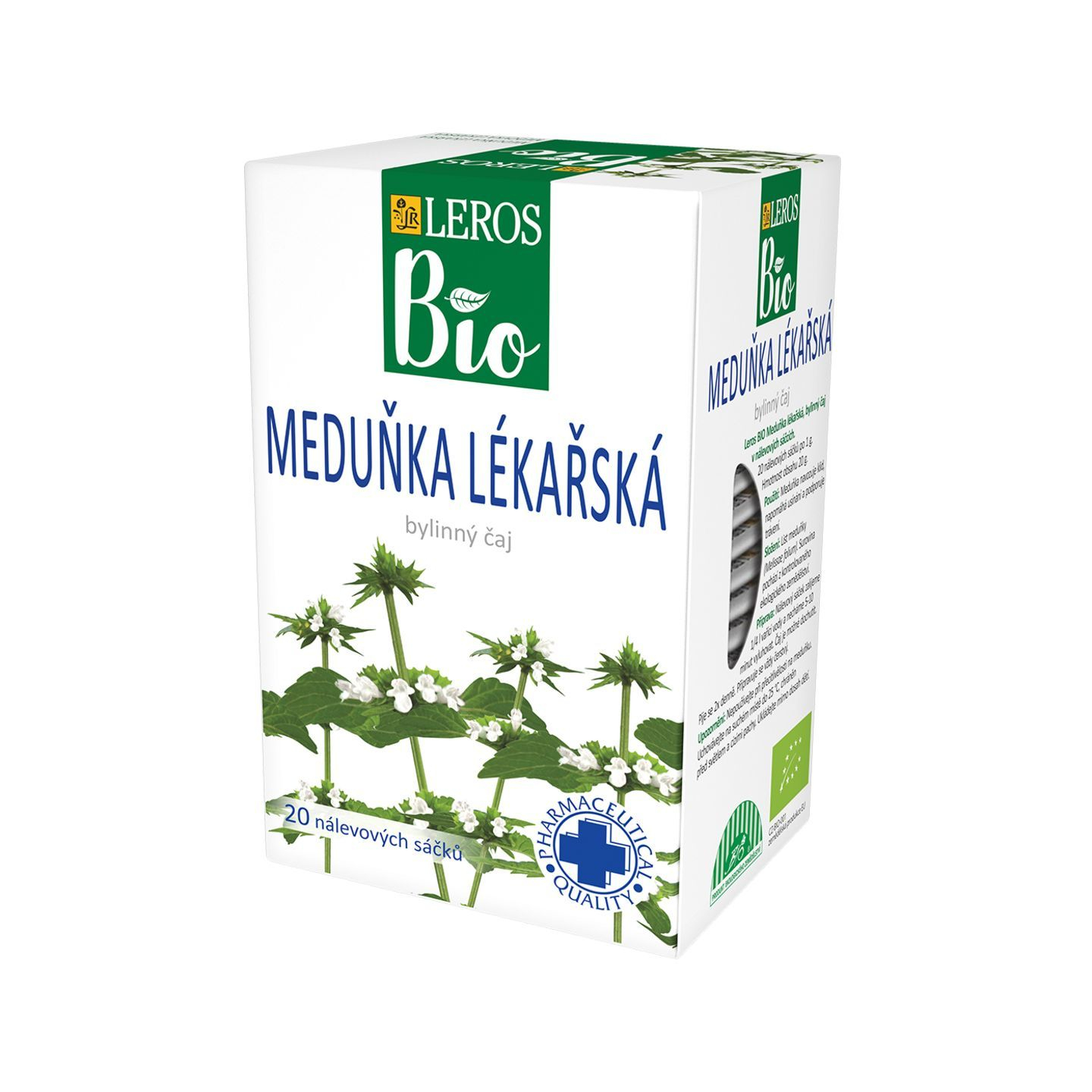 Leros BIO Meduňka lékařská porcovaný čaj 20x1 g Leros