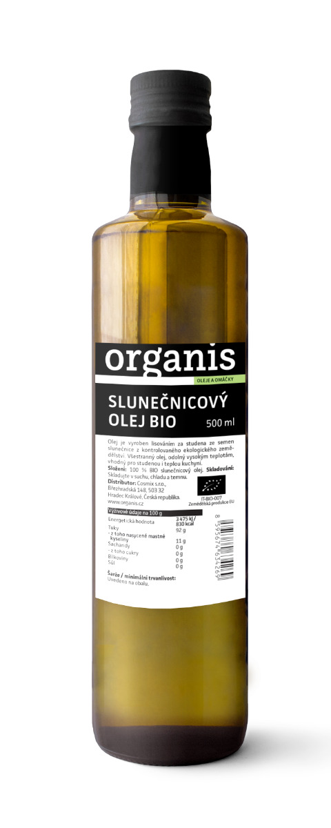 Organis Slunečnicový olej BIO 500 ml Organis