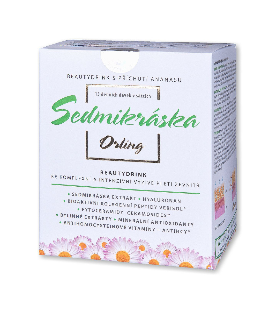 Orling BeautyDrink Sedmikráska příchuť ananas nápoj 15x14 g Orling