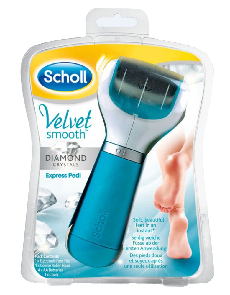 Scholl Velvetsmooth Elektrický pilník na chodidla modrý Scholl