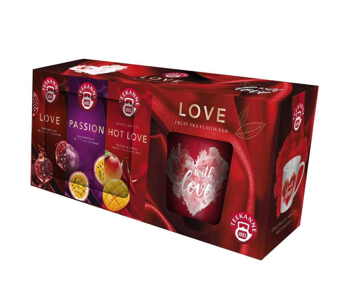 Teekanne On-Pack LOVE 3x20 sáčků + hrnek Teekanne