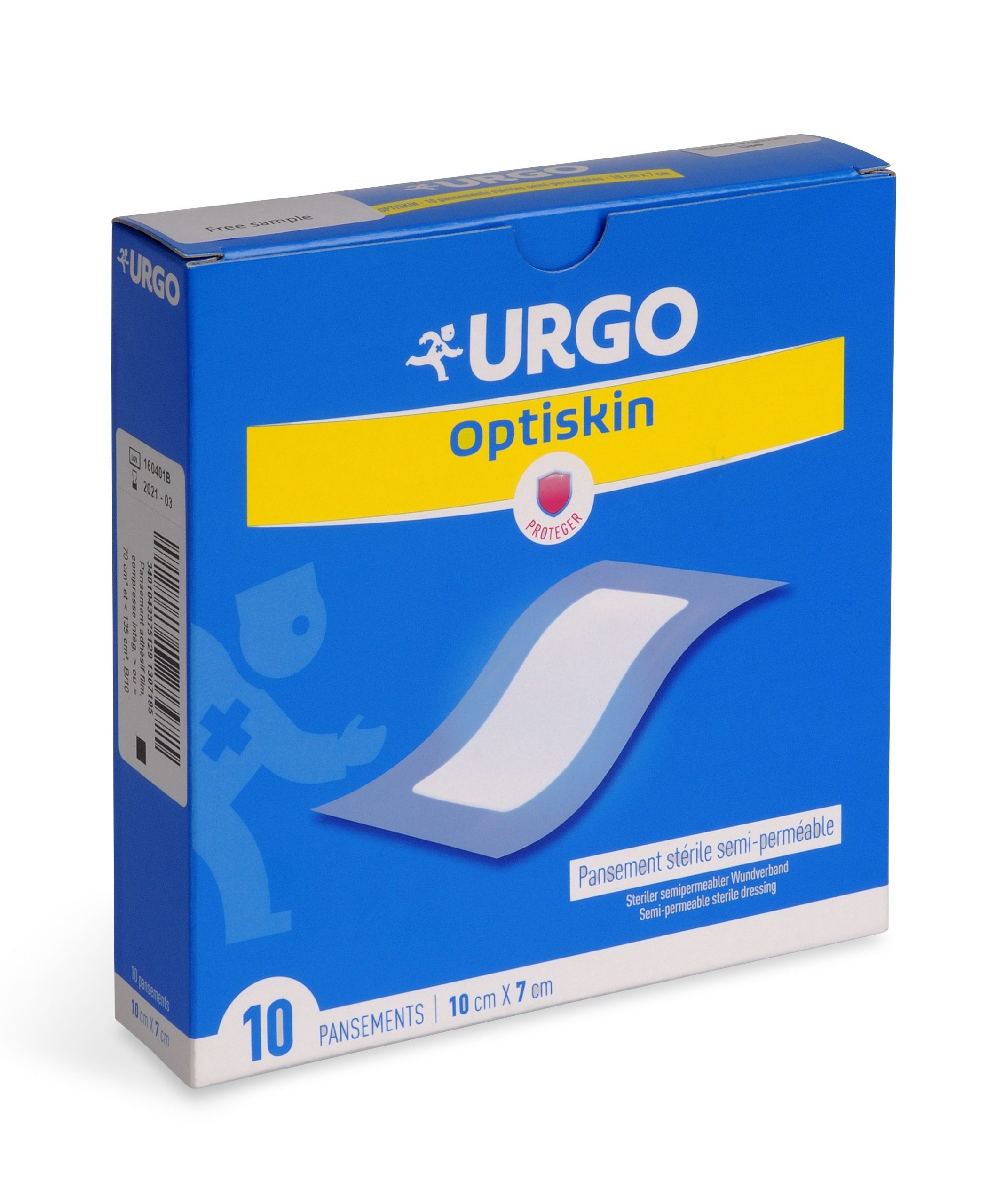 Urgo OPTISKIN 10 x 7 cm pooperační náplast transparentní 10 ks Urgo