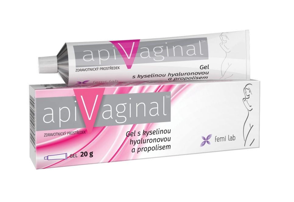 Apivaginal Gel s kyselinou hyaluronovou a propolisem 20 g Apivaginal