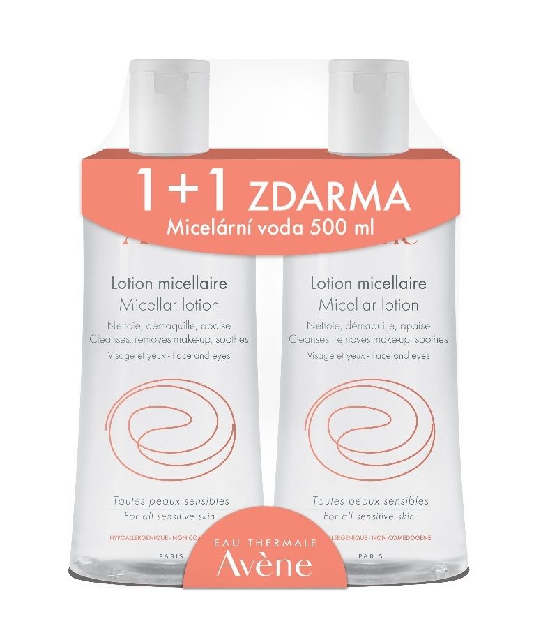 Avene Micelární voda 500 ml 1+1 ZDARMA Avene