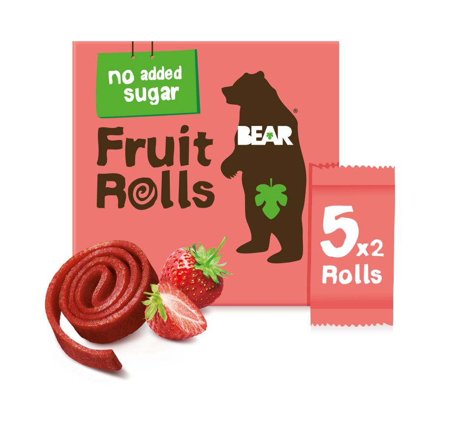 BEAR Fruit Rolls jahoda ovocné rolované plátky 5x20 g BEAR