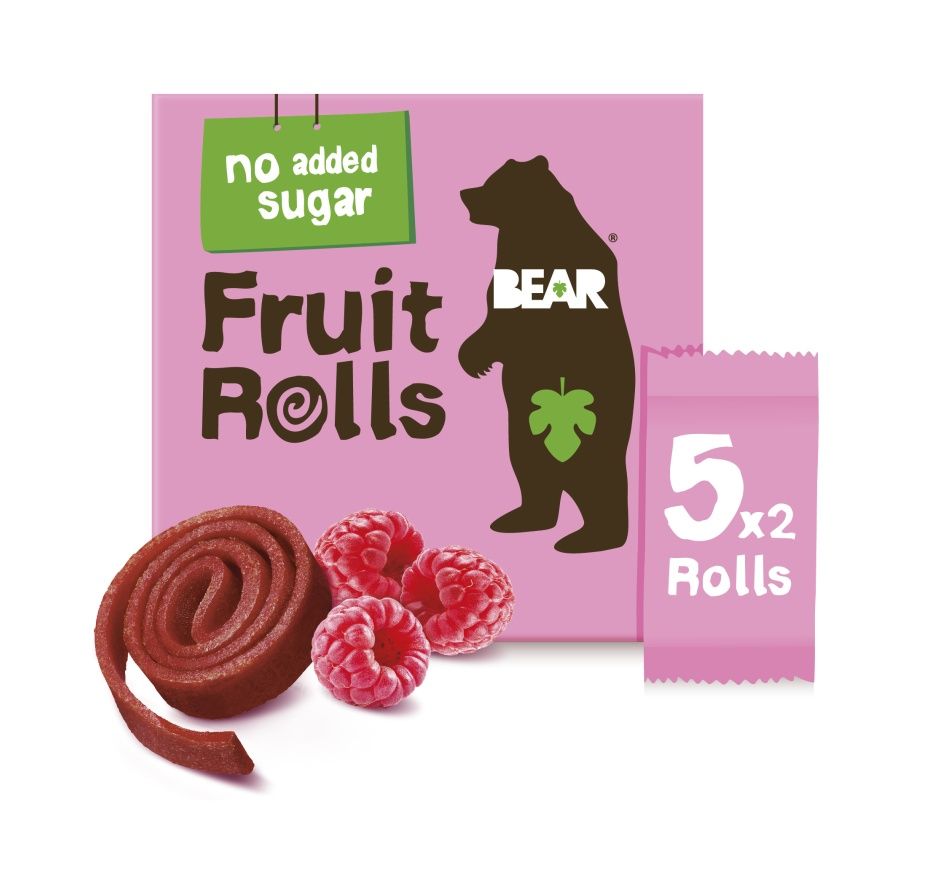 BEAR Fruit Rolls malina ovocné rolované plátky 5x20 g BEAR
