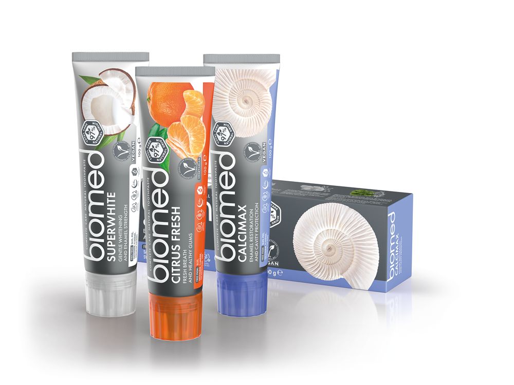 BIOMED Trio Superwhite & Citrus Fresh & Calcimax vánoční set BIOMED