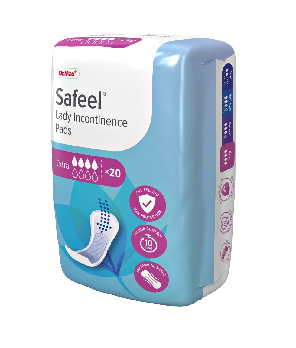 Dr.Max Safeel Lady Incontinence Pads Extra inkontinenční vložky 20 ks Dr.Max