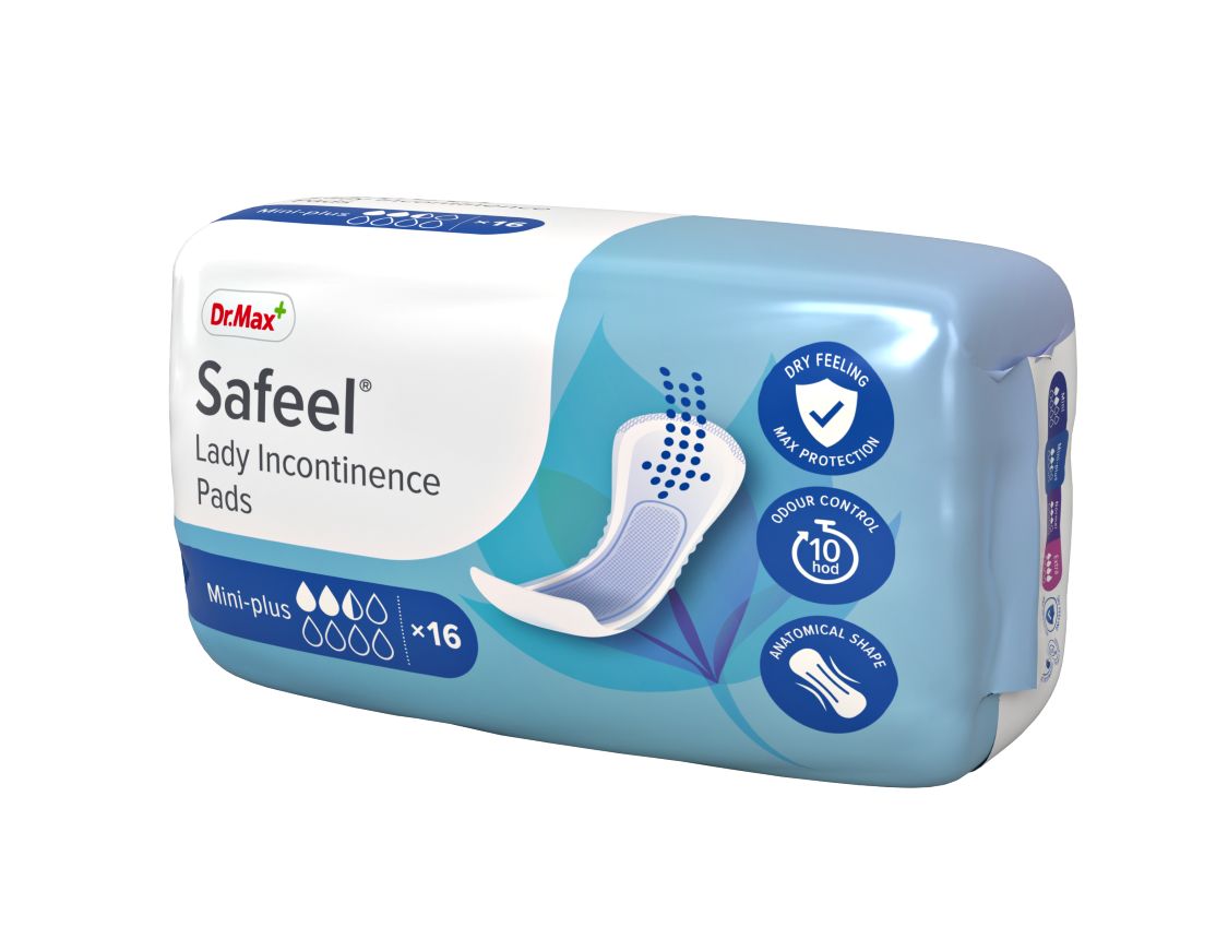 Dr.Max Safeel Lady Incontinence Pads Mini plus inkontinenční vložky 16 ks Dr.Max