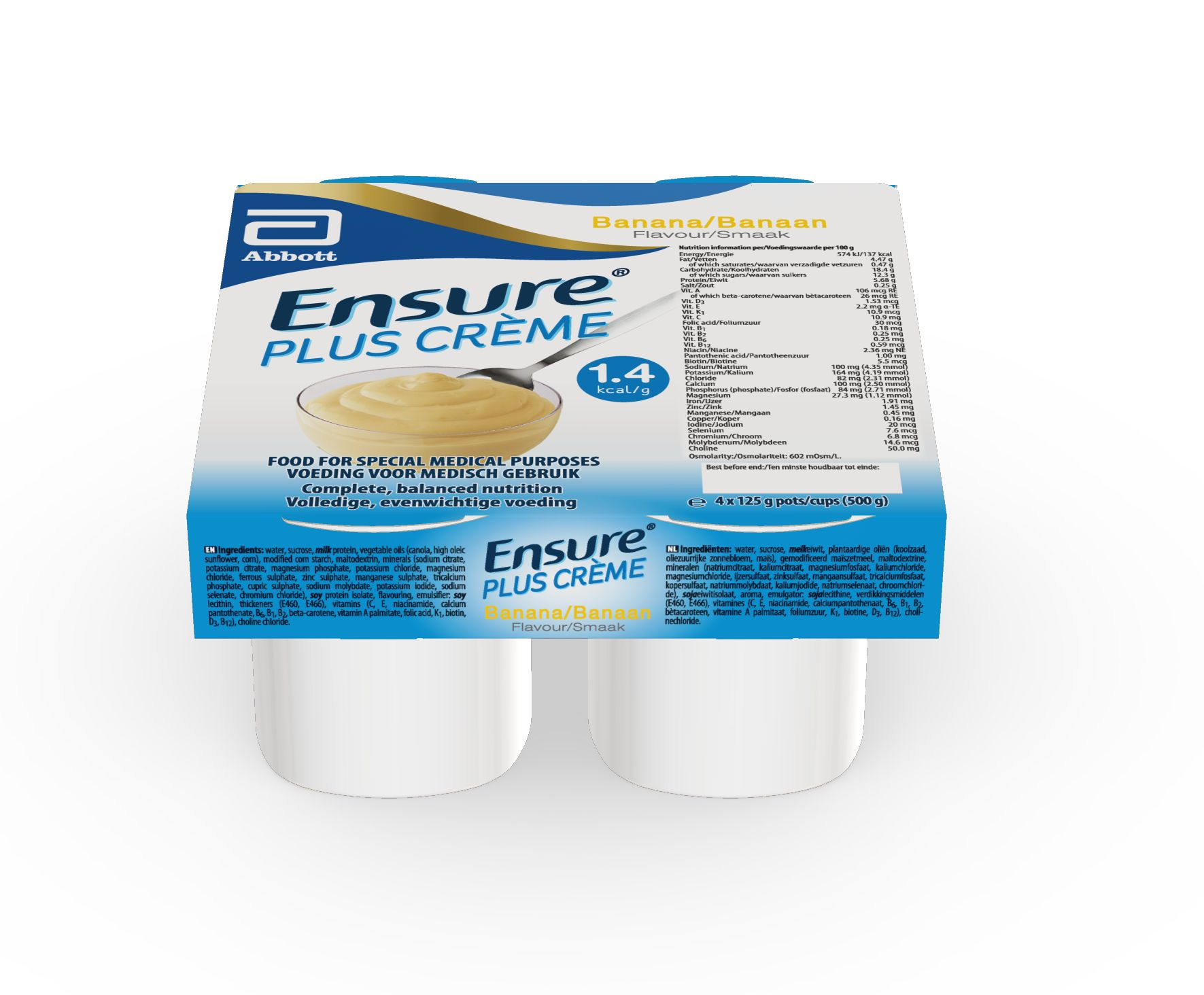 Ensure Plus Creme příchuť banán 4x125 g Ensure