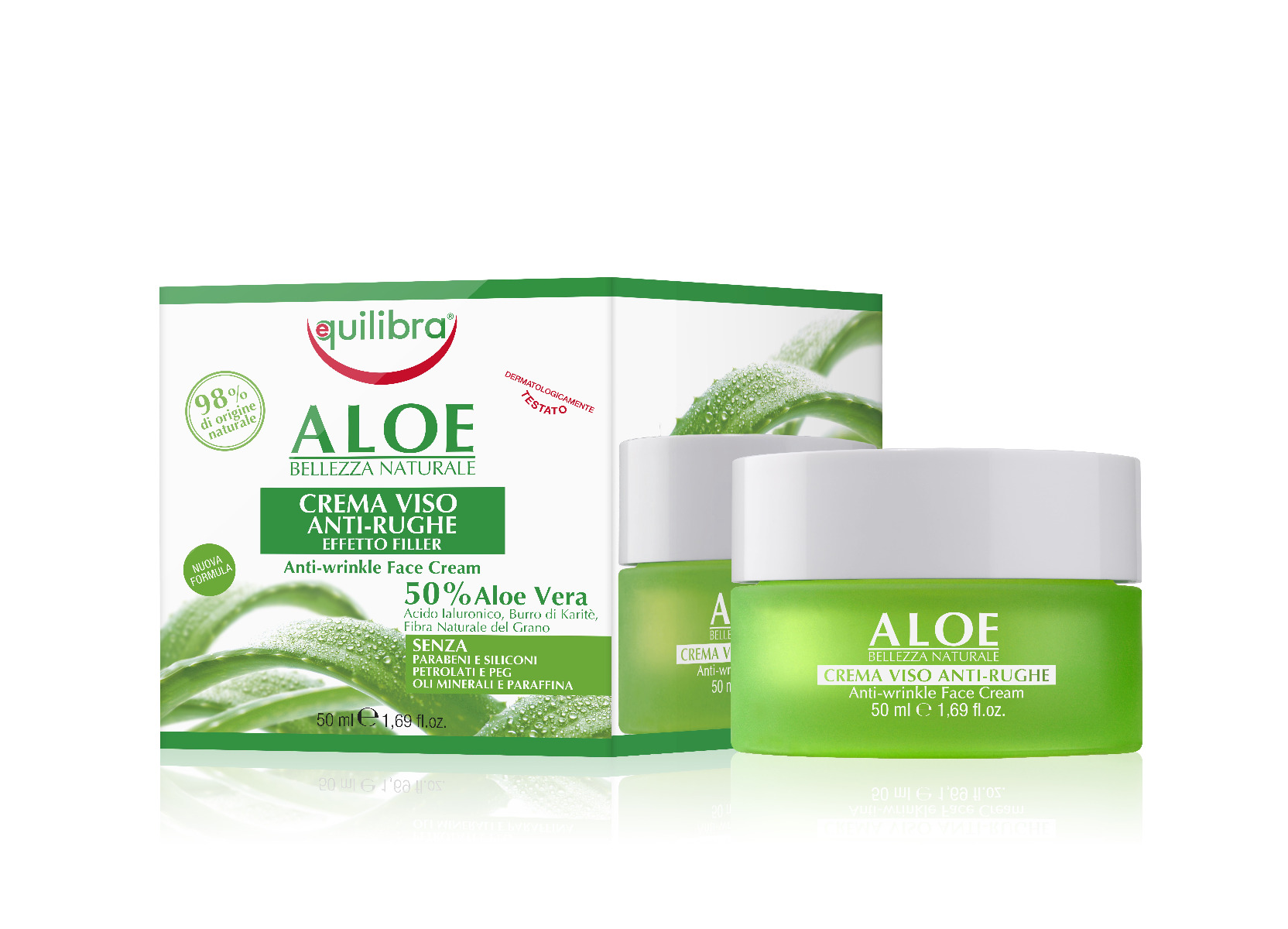 Equilibra Aloe Anti-wrinkle Face Cream pleťový krém proti vráskám 50 ml Equilibra
