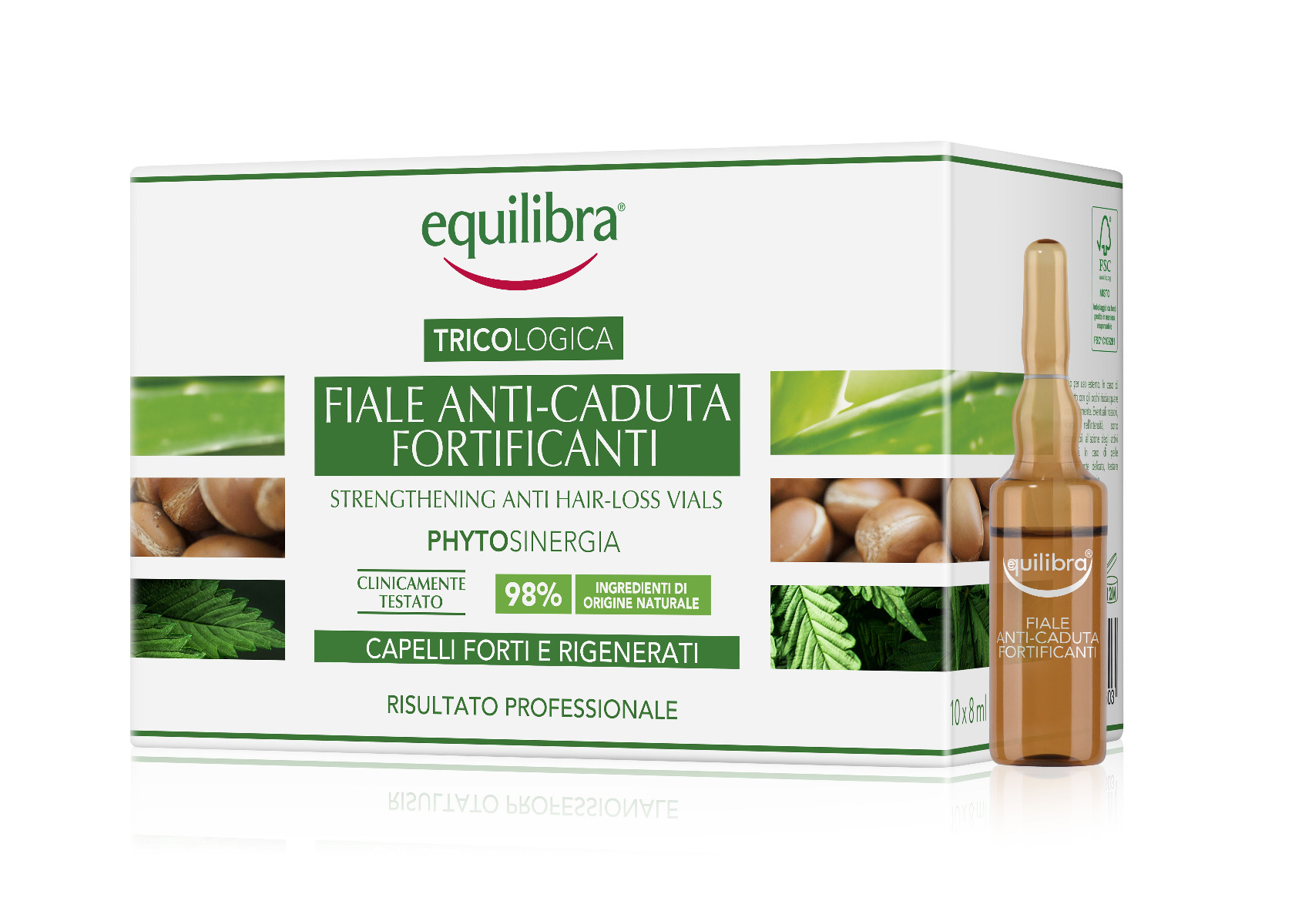 Equilibra Strenghtening Anti Hair-loss Vials ampule proti padání vlasů 10x8 ml Equilibra