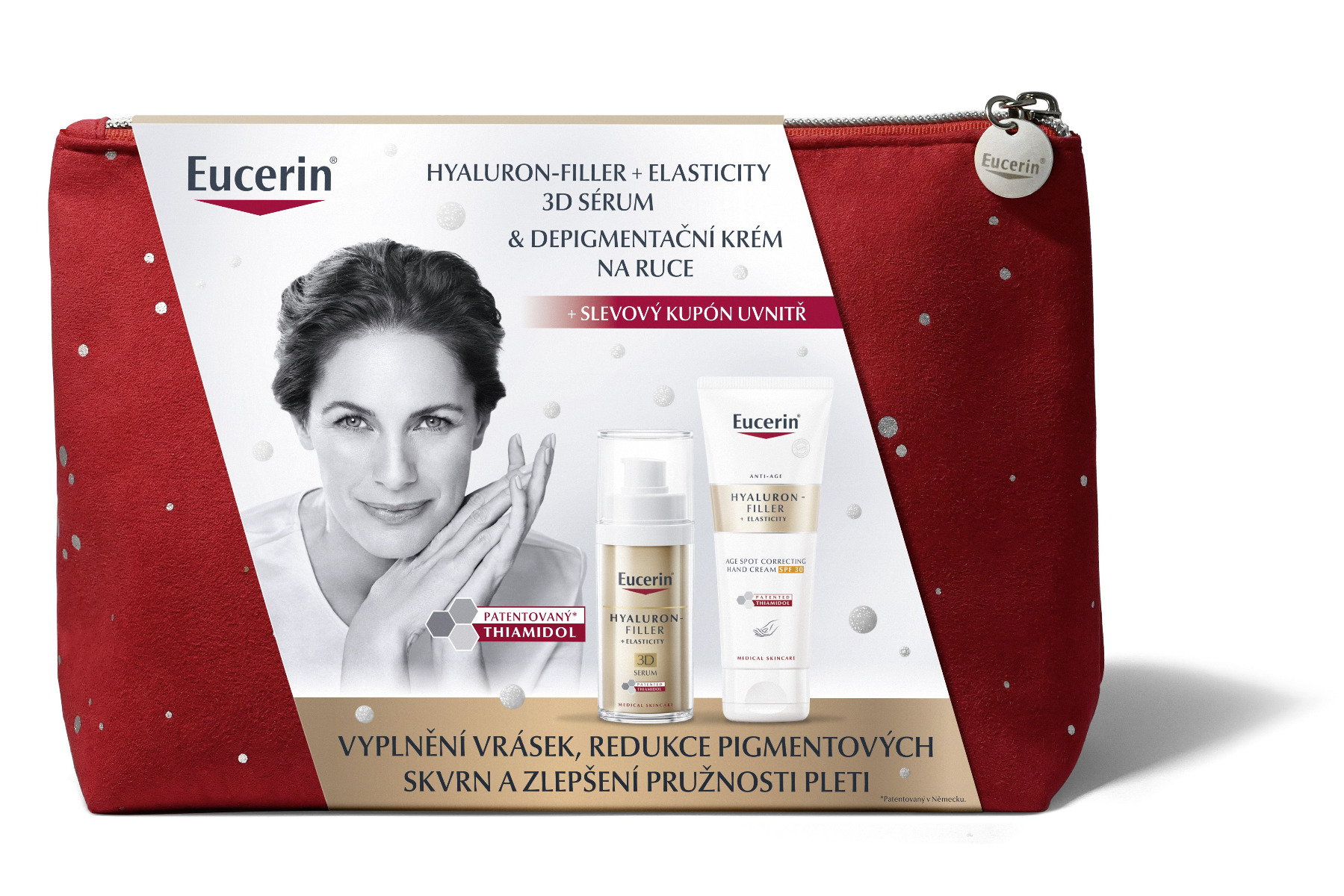 Eucerin Hyaluron-Filler + Elasticity sérum vánoční kazeta 2021 Eucerin