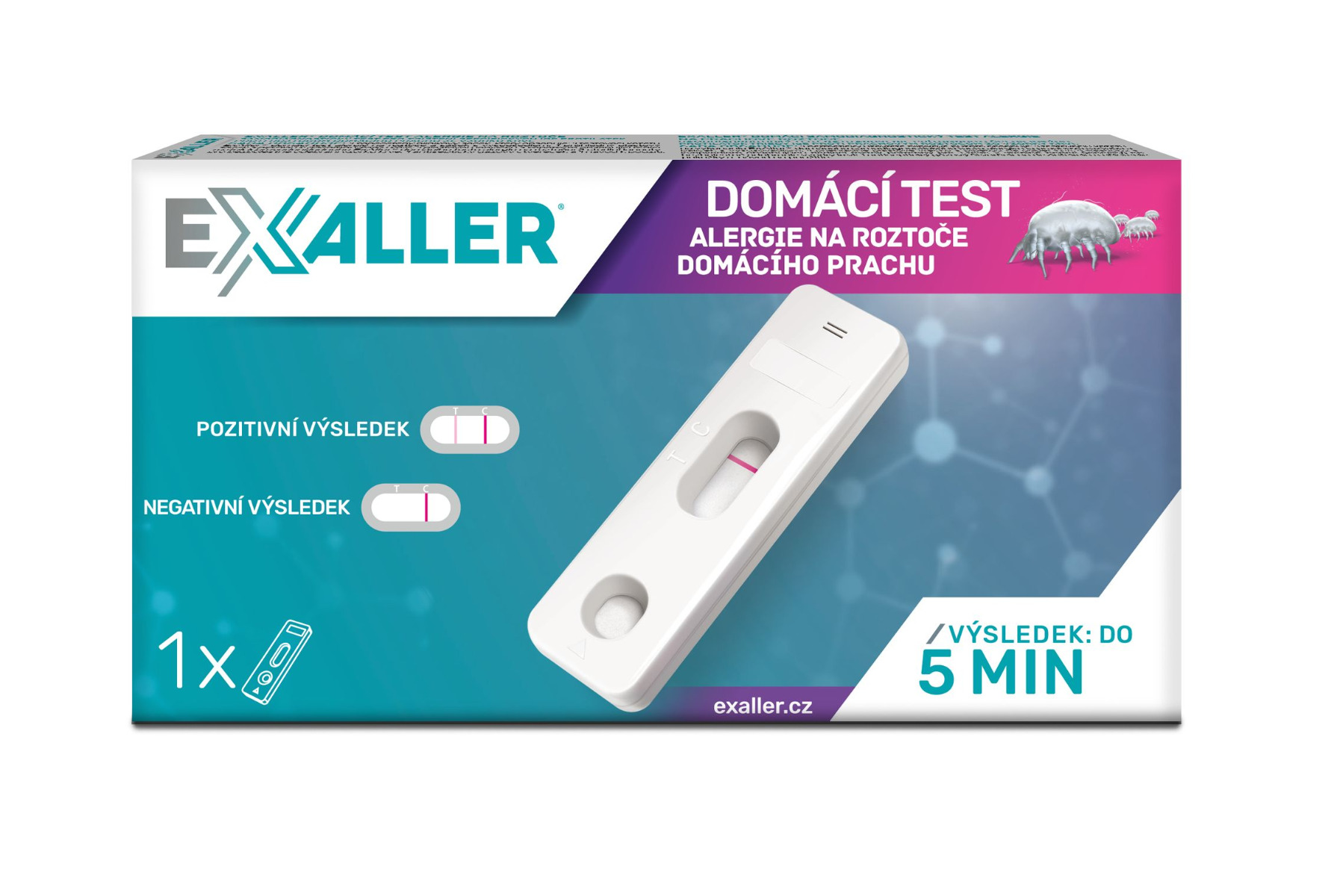 ExAller Domácí test alergie na roztoče domácího prachu 1 ks ExAller