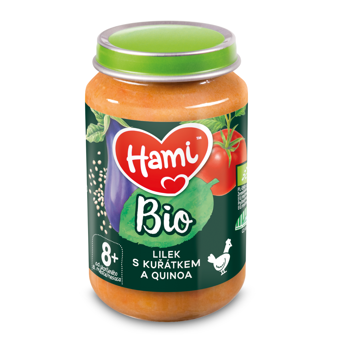 Hami BIO Lilek s kuřátkem a quinoa 8m+ 190 g Hami