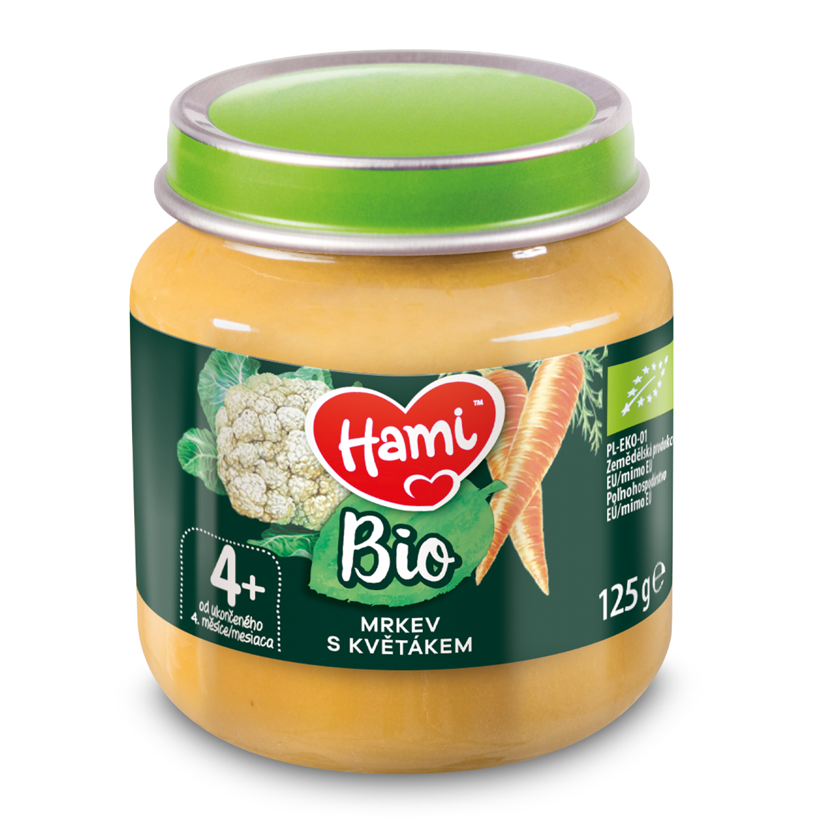 Hami BIO Mrkev s květákem 4m+ 125 g Hami