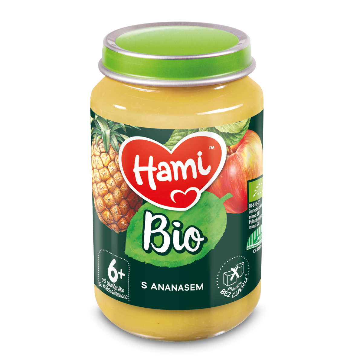 Hami BIO Ovocný příkrm s ananasem 6m+ 190 g Hami