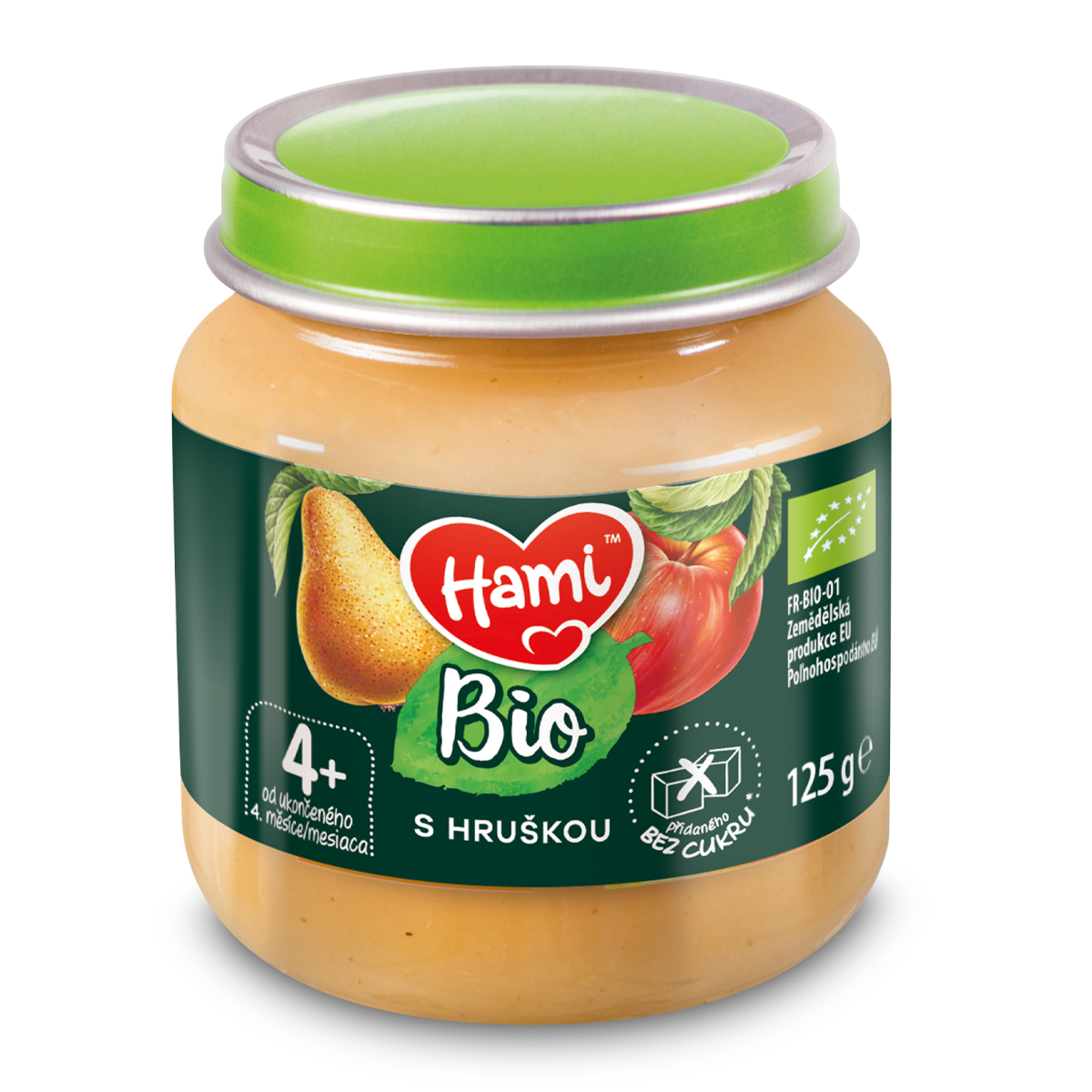 Hami BIO Ovocný příkrm s hruškou 4m+ 125 g Hami