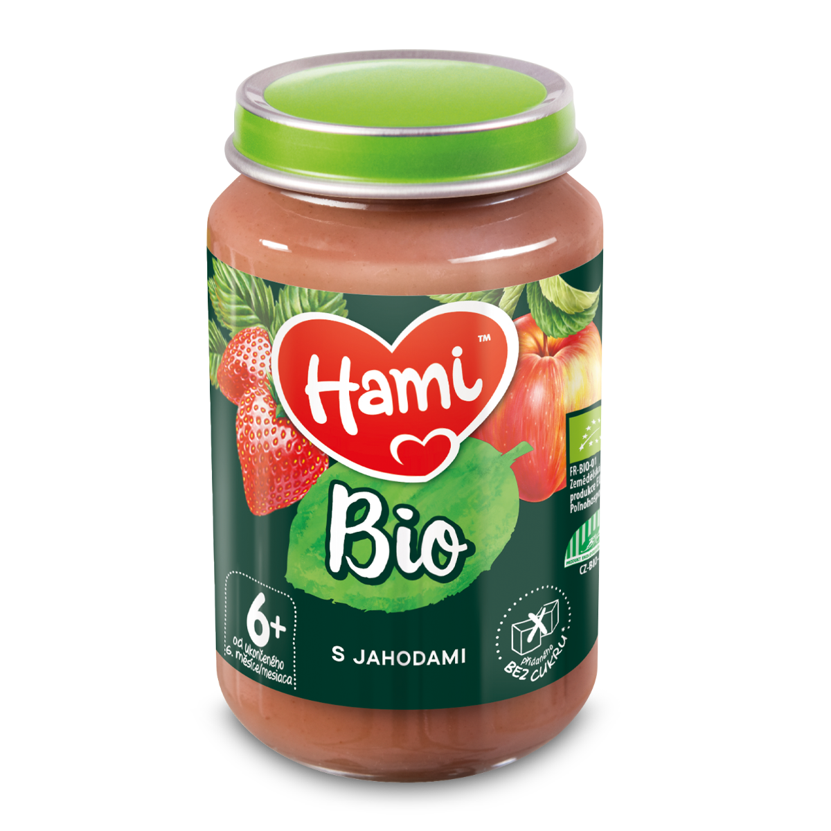 Hami BIO Ovocný příkrm s jahodami 6m+ 190 g Hami