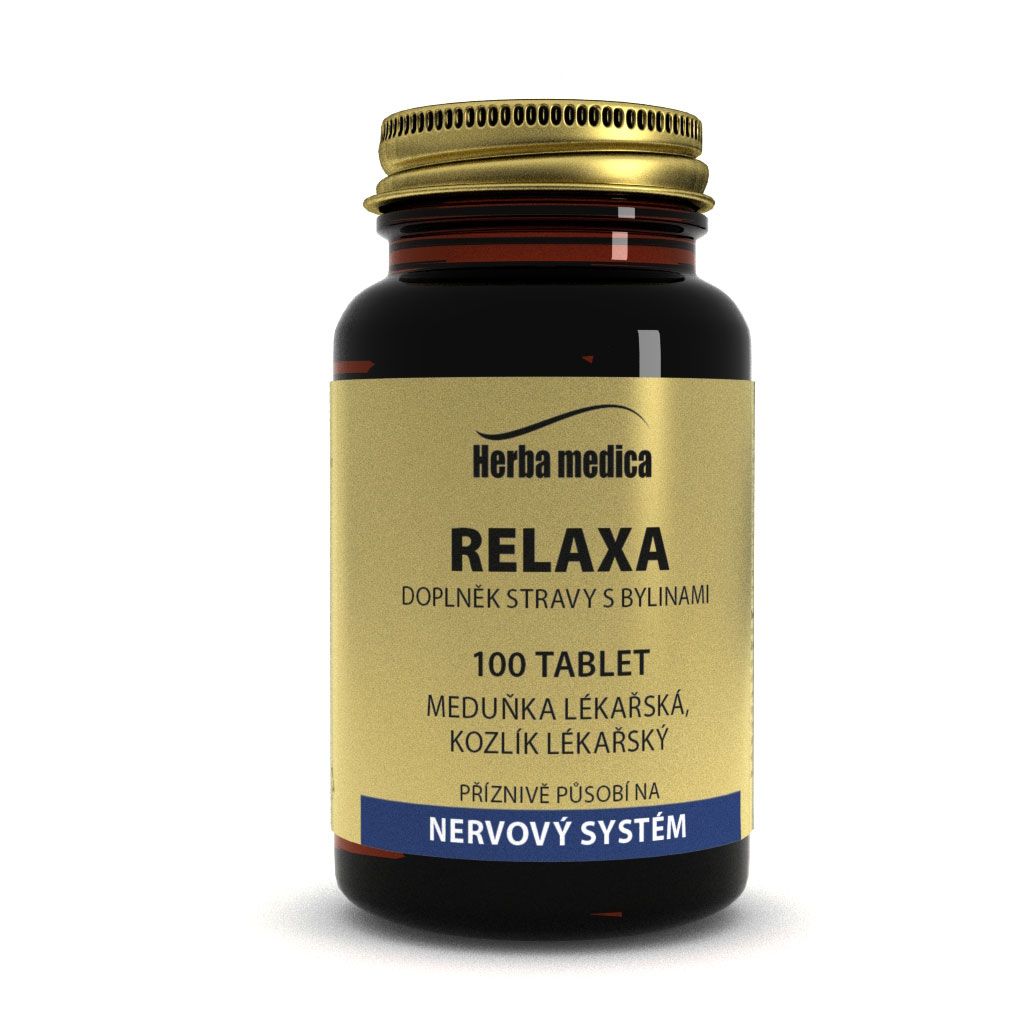 Herbamedica Relaxa meduňka + kozlík lékařský 100 tablet Herbamedica