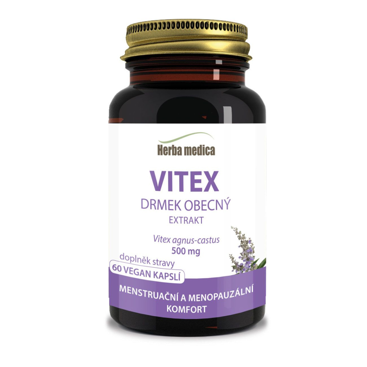 Herbamedica Vitex Drmek obecný extrakt 500 mg 60 kapslí Herbamedica