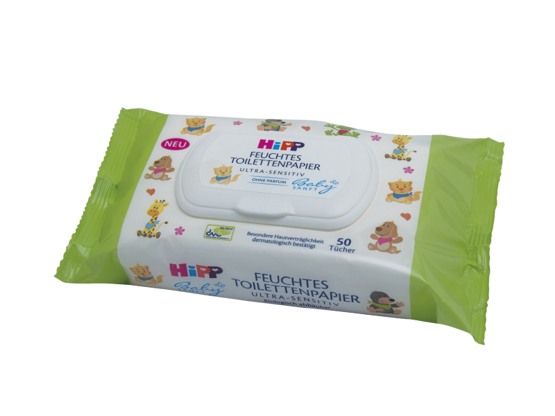 Hipp BabySanft Vlhčený toaletní papír ULTRA SENSITIVE 50 ks Hipp